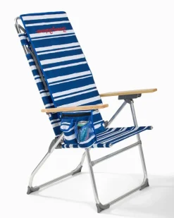 Tommy Bahama Pineapple Stripe Highboy Chair with Shade- Outdoor Chairs|Beach Chairs