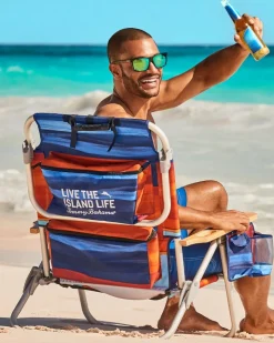 Tommy Bahama Sunset Stripe Deluxe Backpack Beach Chair- Outdoor Chairs|Beach Chairs