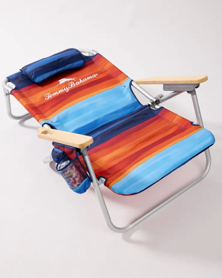 Tommy Bahama Sunset Stripe Deluxe Backpack Beach Chair- Outdoor Chairs|Beach Chairs