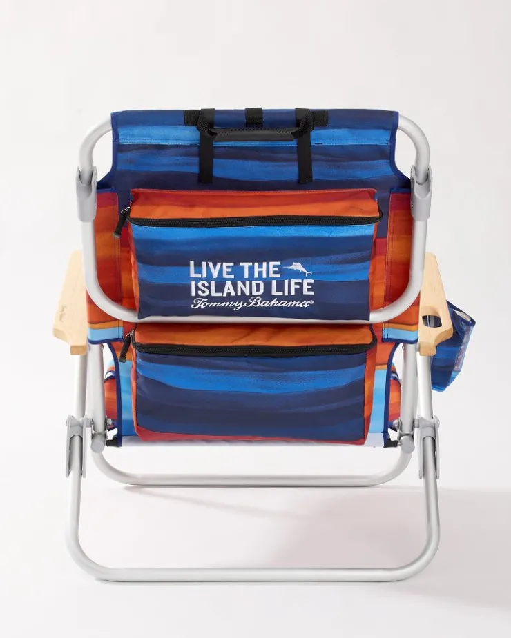 Tommy Bahama Sunset Stripe Deluxe Backpack Beach Chair- Outdoor Chairs|Beach Chairs