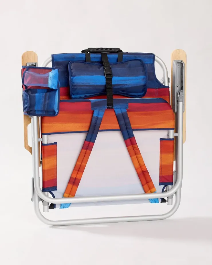 Tommy Bahama Sunset Stripe Deluxe Backpack Beach Chair- Outdoor Chairs|Beach Chairs