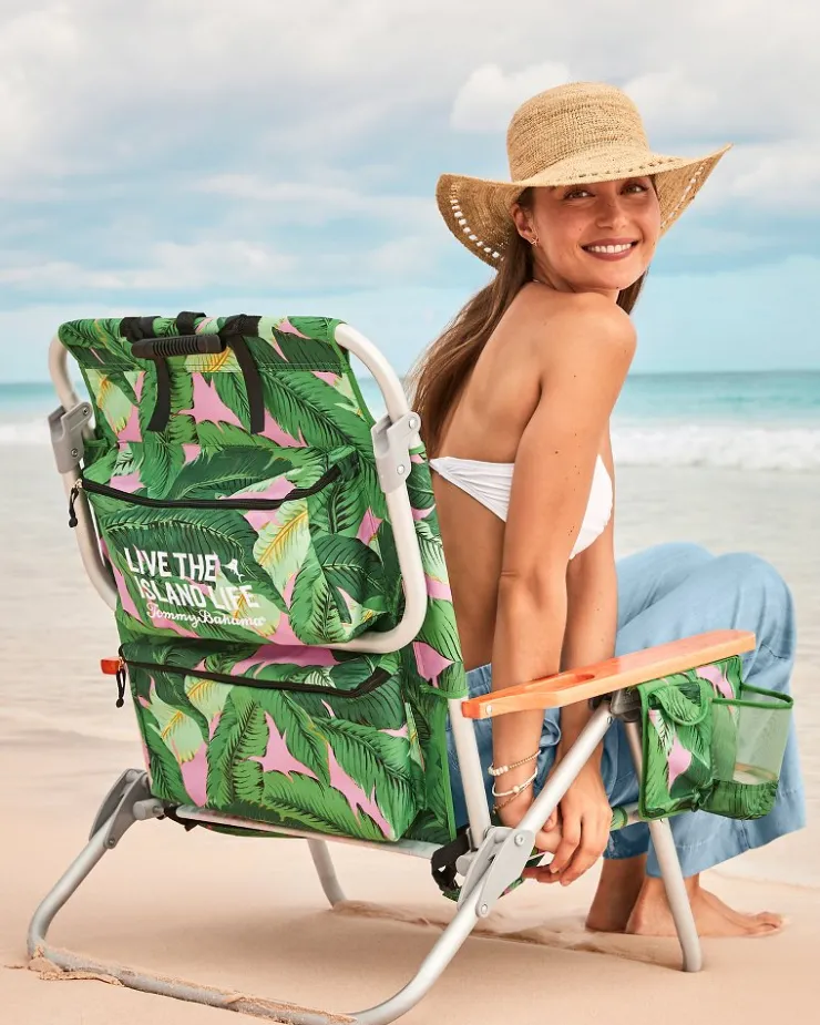 Tommy Bahama Swaying Fronds Deluxe Backpack Beach Chair- Outdoor Chairs|Beach Chairs