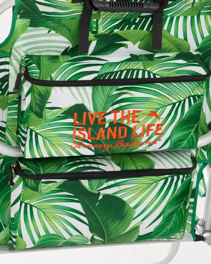 Tommy Bahama Tropical Fronds Deluxe Backpack Beach Chair- Outdoor Chairs|Beach Chairs