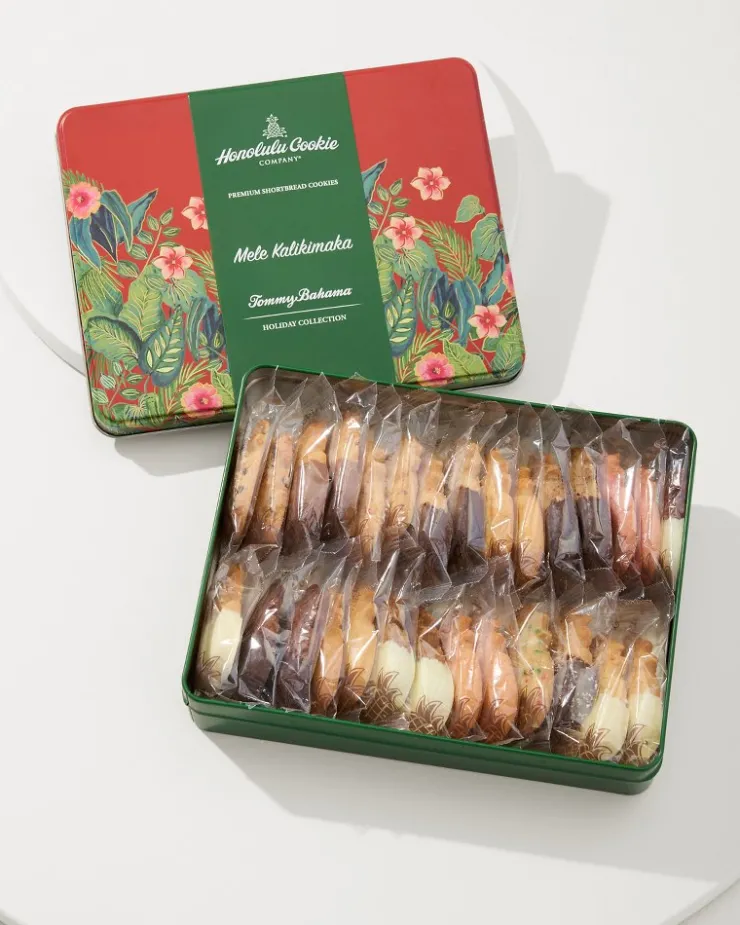 Tommy Bahama x Honolulu Cookie Company® Mele Kalikimaka Gift Tin- Drinkware & Bar