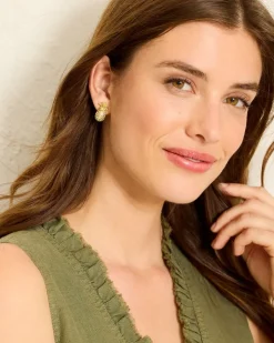 Tommy Bahama Tropical Blooms Pineapple Stud Earrings-Women Jewelry