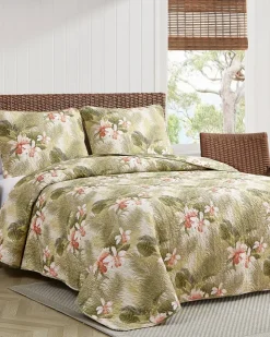 Tommy Bahama Tropical Orchid 3-Piece King Quilt Set- Quilts & Blankets