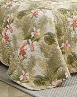 Tommy Bahama Tropical Orchid 3-Piece King Quilt Set- Quilts & Blankets