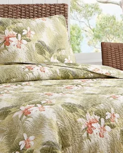 Tommy Bahama Tropical Orchid 2-Piece Twin Quilt Set- Quilts & Blankets