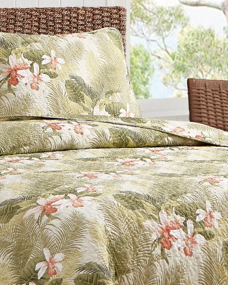 Tommy Bahama Tropical Orchid 2-Piece Twin Quilt Set- Quilts & Blankets