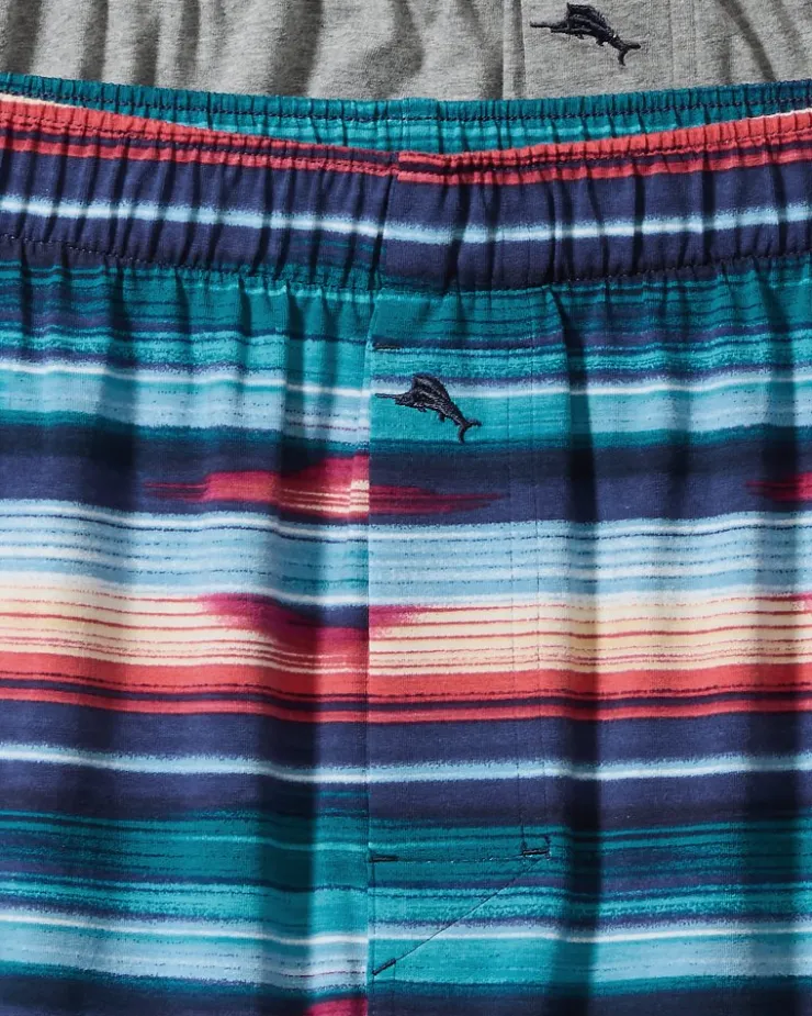 Tommy Bahama Tropical Print & Solid Knit Boxers—2-Pack- Underwear|Loungewear & Pajamas