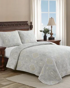 Tommy Bahama Turtle Cove 3-Piece King Quilt Set- Quilts & Blankets