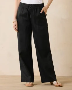 Tommy Bahama Two Palms High-Rise Linen Easy Pants-Women Pants & Crops