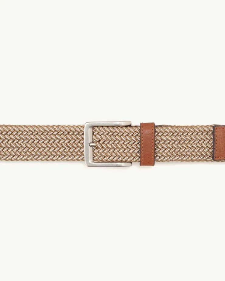 Tommy Bahama Two-Tone Stretch Webbed Belt- Belts
