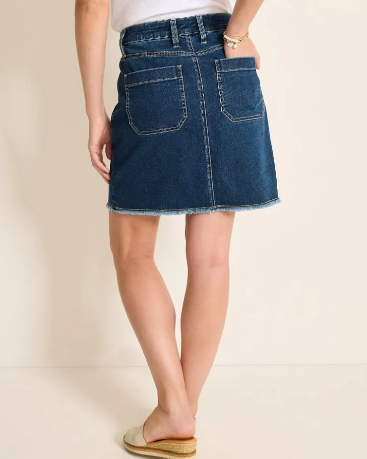 Tommy Bahama Utility Denim Skirt-Women Skirts