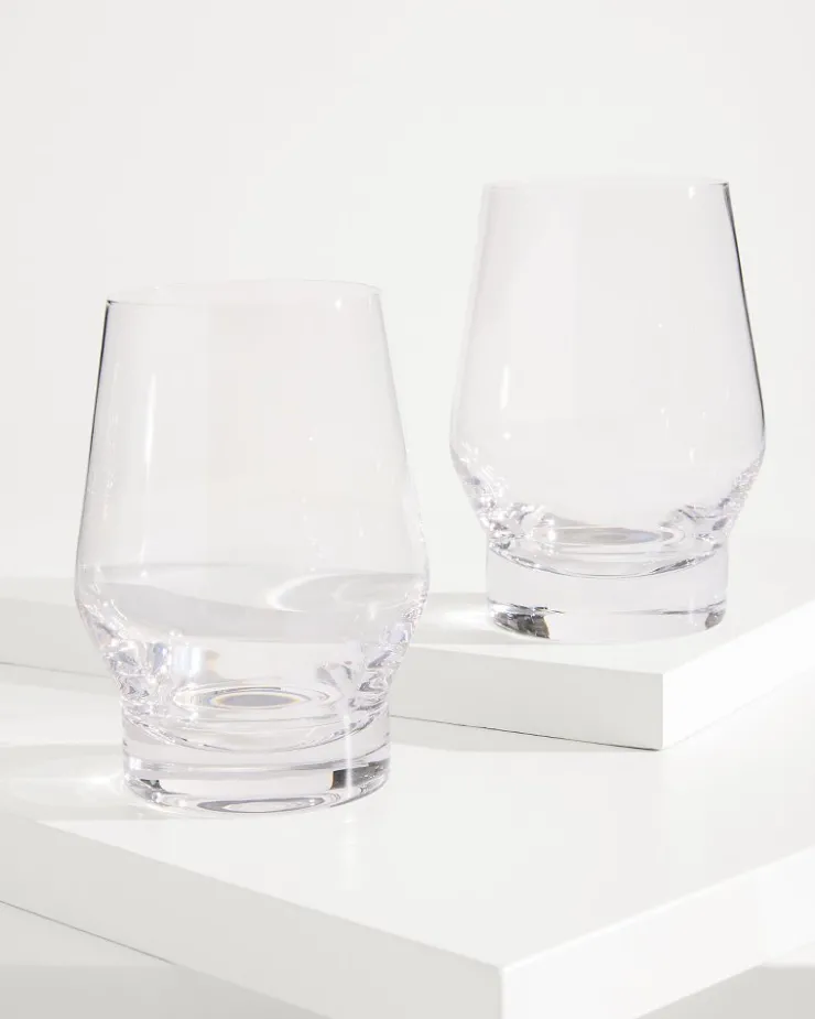 Tommy Bahama Viski® Heavy Base Crystal Whiskey Glasses - Set of 2- Drinkware & Bar