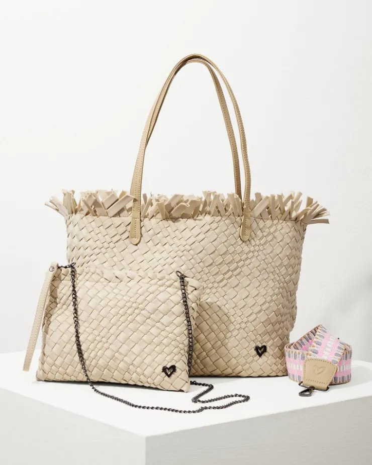 Tommy Bahama Vulcan Fringe Top Large Tote & Wristlet-Women Handbags & Clutches