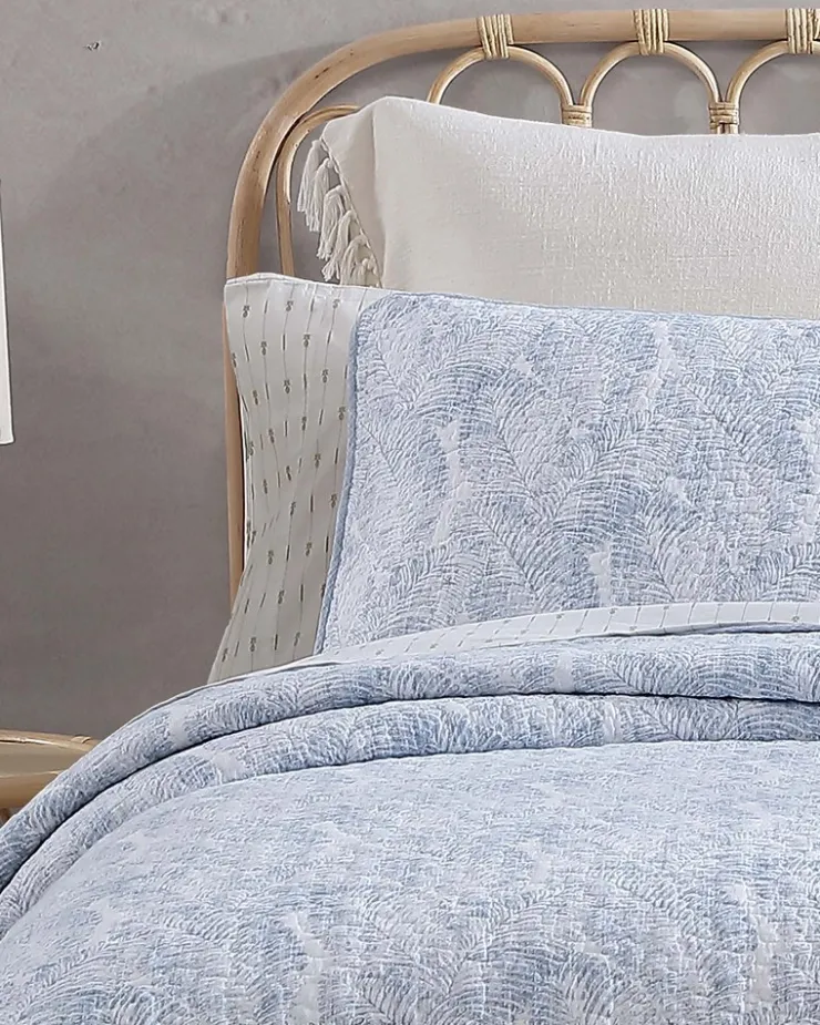 Tommy Bahama Water Leaves 2-Piece Twin Quilt Set- Quilts & Blankets