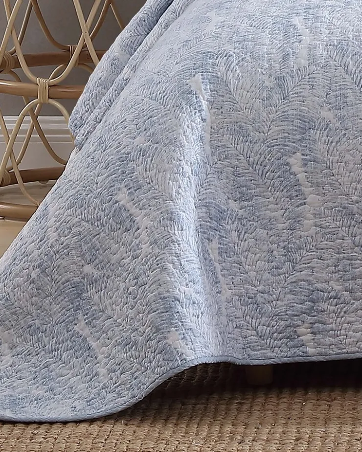 Tommy Bahama Water Leaves 2-Piece Twin Quilt Set- Quilts & Blankets