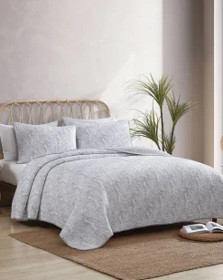 Tommy Bahama Water Leaves 2-Piece Twin Quilt Set- Quilts & Blankets