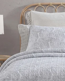Tommy Bahama Water Leaves 2-Piece Twin Quilt Set- Quilts & Blankets