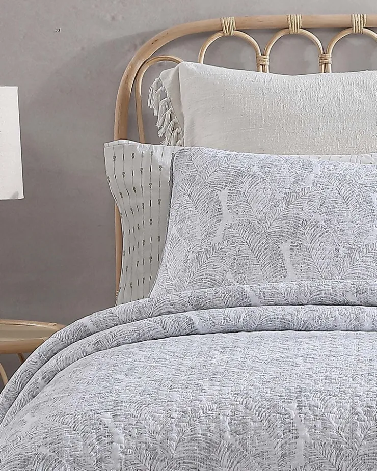 Tommy Bahama Water Leaves 2-Piece Twin Quilt Set- Quilts & Blankets
