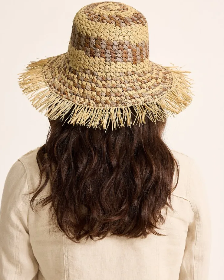 Tommy Bahama Waverly Frayed Edge Raffia Sun Hat-Women Hats & Caps