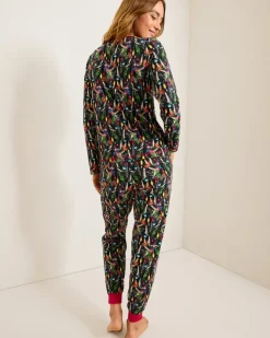 Tommy Bahama Women's Holiday Parrot V-Neck & Pants Family Pajama Set-Women Sleepwear