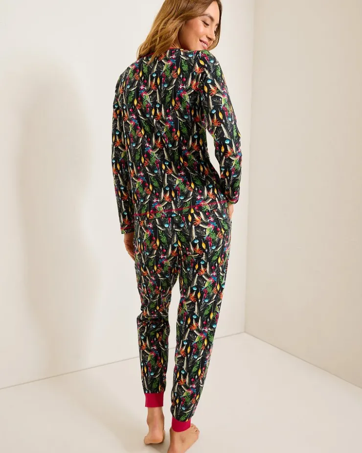 Tommy Bahama Women's Holiday Parrot V-Neck & Pants Family Pajama Set-Women Sleepwear