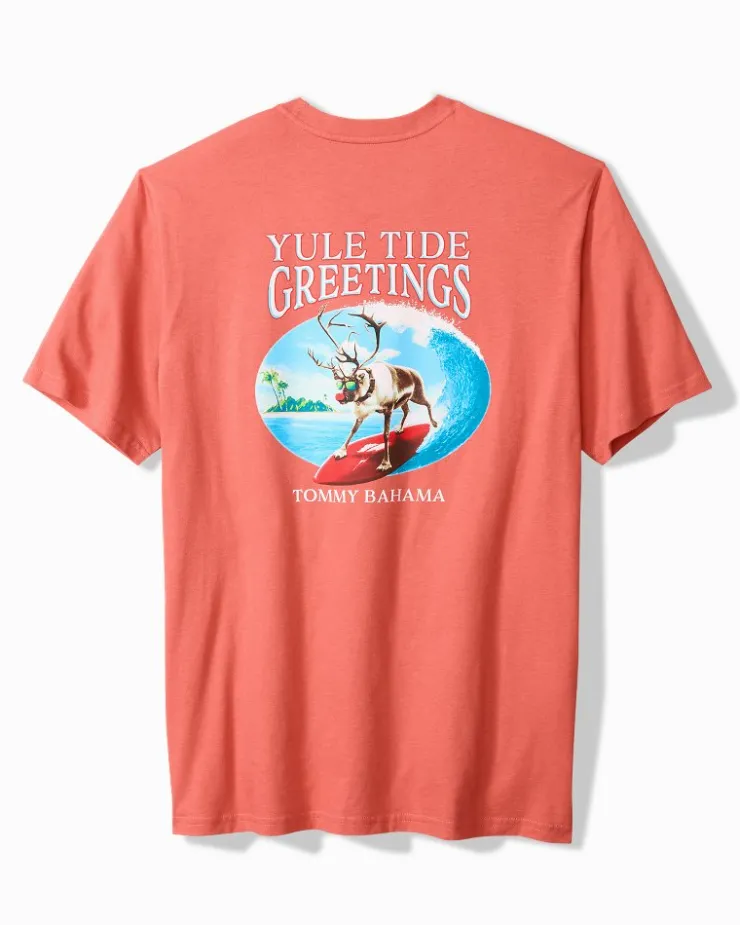 Tommy Bahama Yule Tide Greetings Graphic T-Shirt- T-Shirts|Shirts